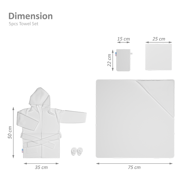 سرویس حوله پنج تکه Little Bunny